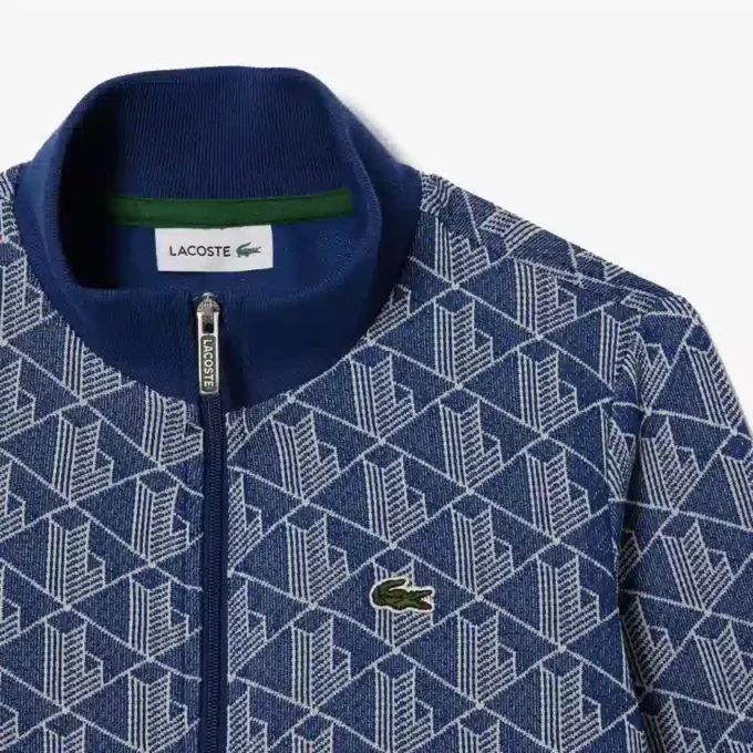Dziecięca bluza z wysokim kołnierzem i zamkiem błyskawicznym z monogramem Paris Dziecięca bluza z wysokim kołnierzem i zamkiem błyskawicznym z monogramem Paris
