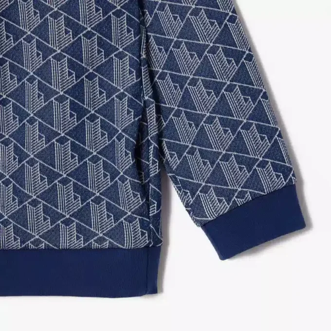 Dziecięca bluza z wysokim kołnierzem i zamkiem błyskawicznym z monogramem Paris Dziecięca bluza z wysokim kołnierzem i zamkiem błyskawicznym z monogramem Paris