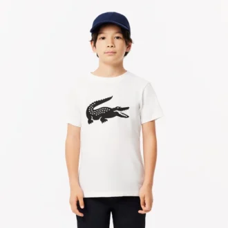 Dziecięcy T-shirt tenisowy z bawełny technicznej w stylu oversize