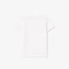 Dziecięcy T-shirt tenisowy z bawełny technicznej w stylu oversize Dziecięcy T-shirt tenisowy z bawełny technicznej w stylu oversize