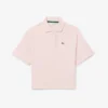 Dziewczęca koszulka Polo oversize z dzianiny piqué Dziewczęca koszulka Polo oversize z dzianiny piqué