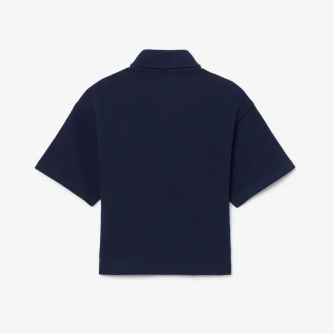 Dziewczęca koszulka Polo oversize z dzianiny piqué Dziewczęca koszulka Polo oversize z dzianiny piqué