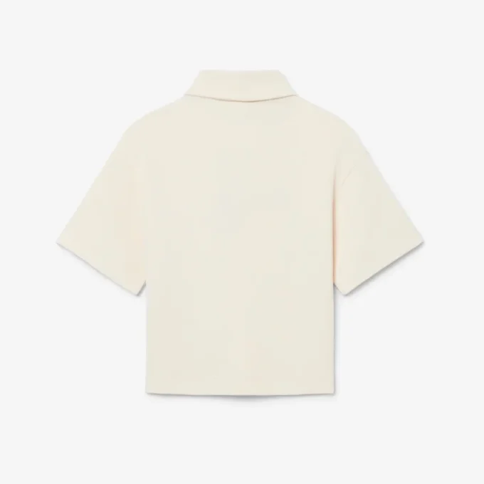 Dziewczęca koszulka Polo oversize z dzianiny piqué Dziewczęca koszulka Polo oversize z dzianiny piqué