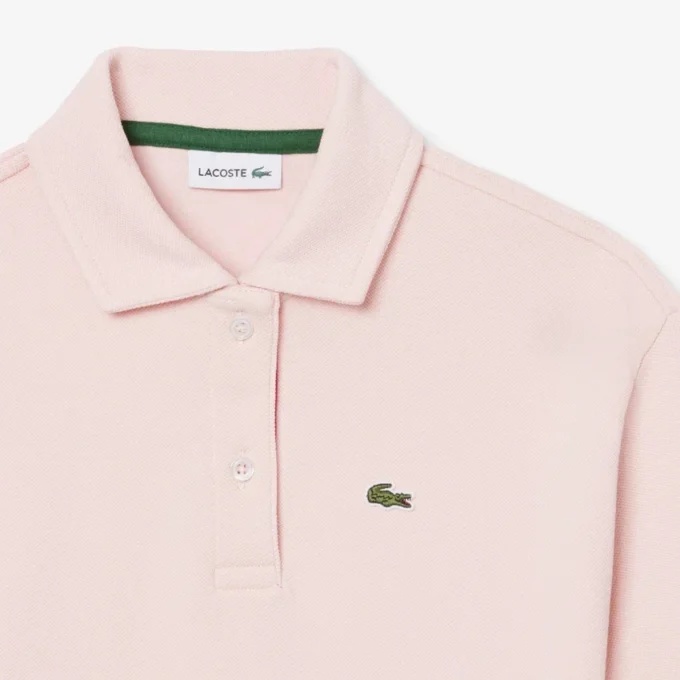 Dziewczęca koszulka Polo oversize z dzianiny piqué Dziewczęca koszulka Polo oversize z dzianiny piqué
