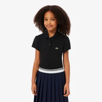 Dziewczęca koszulka Polo z falistym kołnierzem