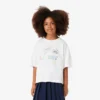 Dziewczęcy oversize T-shirt z nadrukiem Dziewczęcy oversize T-shirt z nadrukiem
