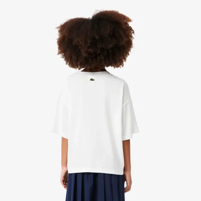 Dziewczęcy oversize T-shirt z nadrukiem Dziewczęcy oversize T-shirt z nadrukiem