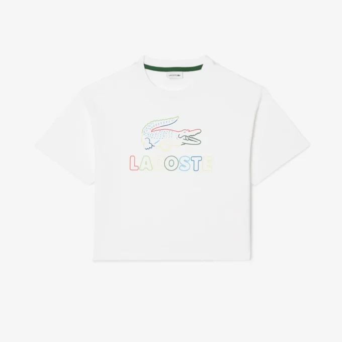 Dziewczęcy oversize T-shirt z nadrukiem Dziewczęcy oversize T-shirt z nadrukiem