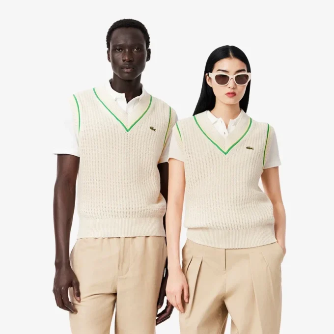 Kamizelka unisex z efektem szydełkowania