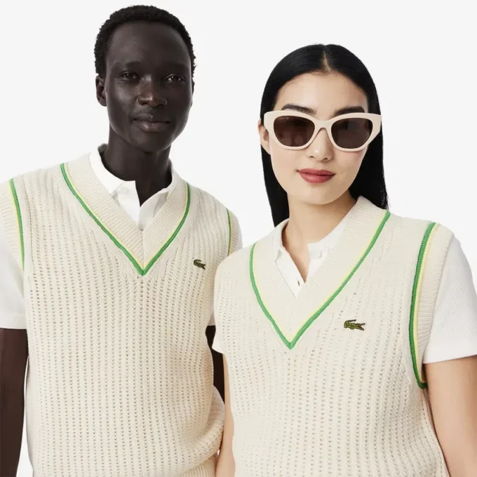 Kamizelka unisex z efektem szydełkowania