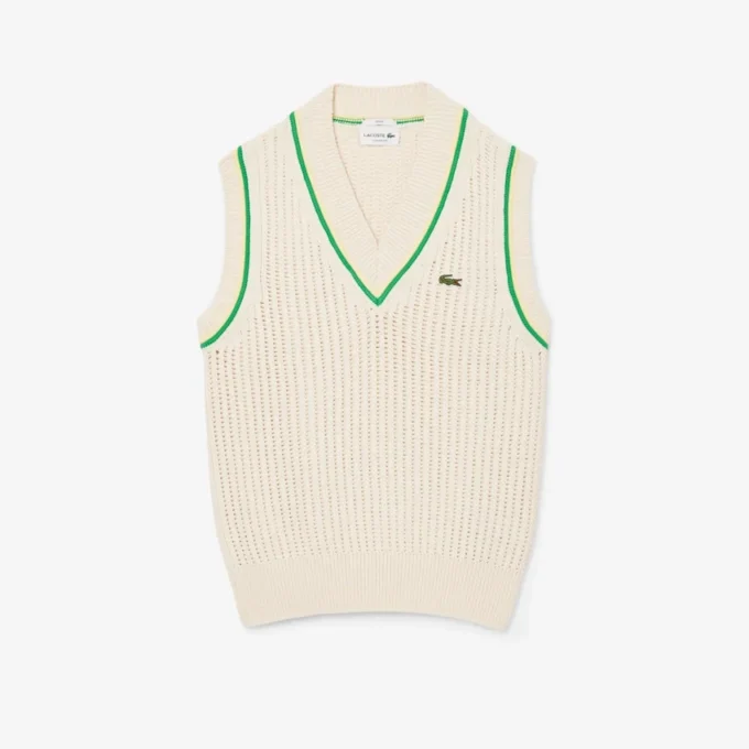 Kamizelka unisex z efektem szydełkowania