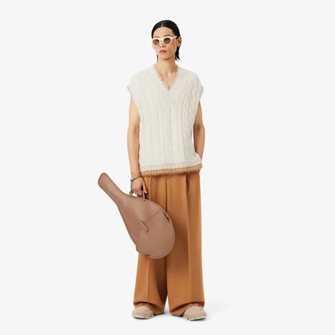 Kamizelka z wełny z dzianiny typu cable knit z kolekcji Runway