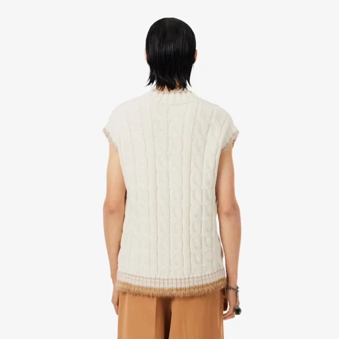 Kamizelka z wełny z dzianiny typu cable knit z kolekcji Runway