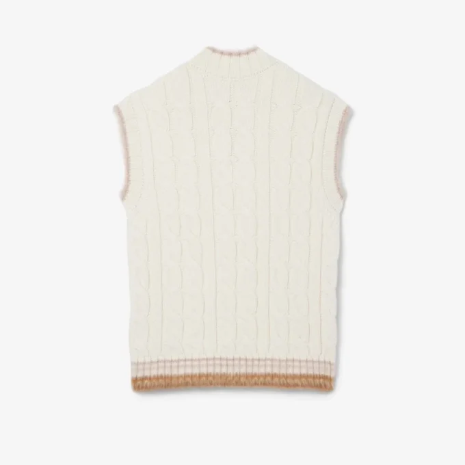 Kamizelka z wełny z dzianiny typu cable knit z kolekcji Runway