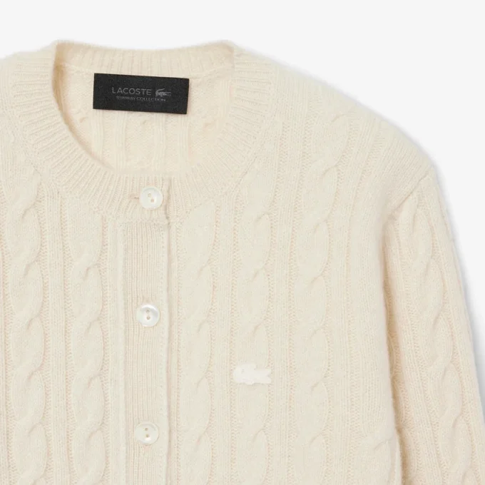 Kardigan z dzianiny typu cable knit z kaszmiru z kolekcji Runway Kardigan z dzianiny typu cable knit z kaszmiru z kolekcji Runway