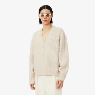 Kardigan z dzianiny typu cable knit z kolekcji Runway