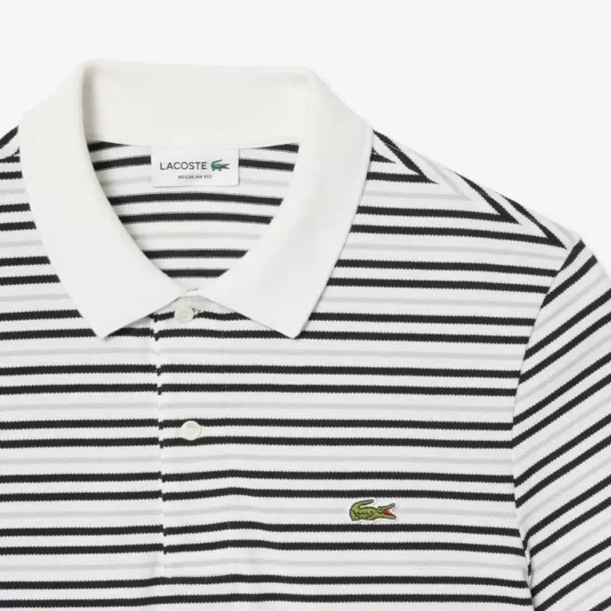 Klasyczne koszulki Polo w paski z drobnej dzianiny Klasyczne koszulki Polo w paski z drobnej dzianiny