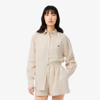 Koszula oversize z mieszanki lnu i bawełny Koszula oversize z mieszanki lnu i bawełny