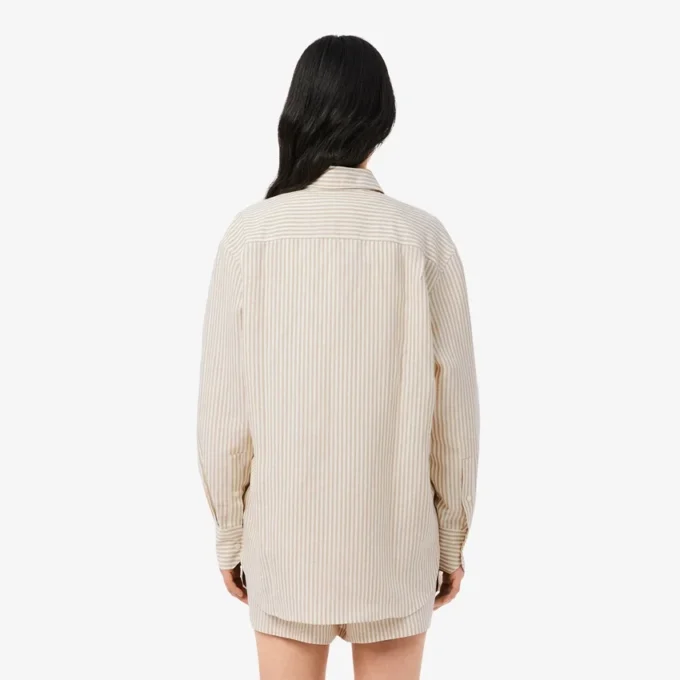Koszula oversize z mieszanki lnu i bawełny Koszula oversize z mieszanki lnu i bawełny
