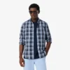 Koszula z elastycznej popeliny w kratkę o kroju slim fit Koszula z elastycznej popeliny w kratkę o kroju slim fit