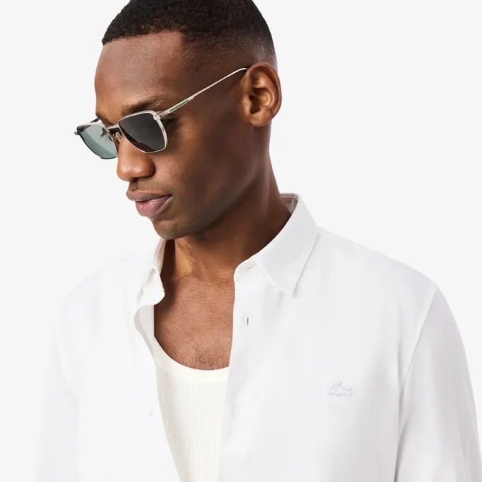 Koszula z mieszanki bawełny o kroju slim fit Koszula z mieszanki bawełny o kroju slim fit