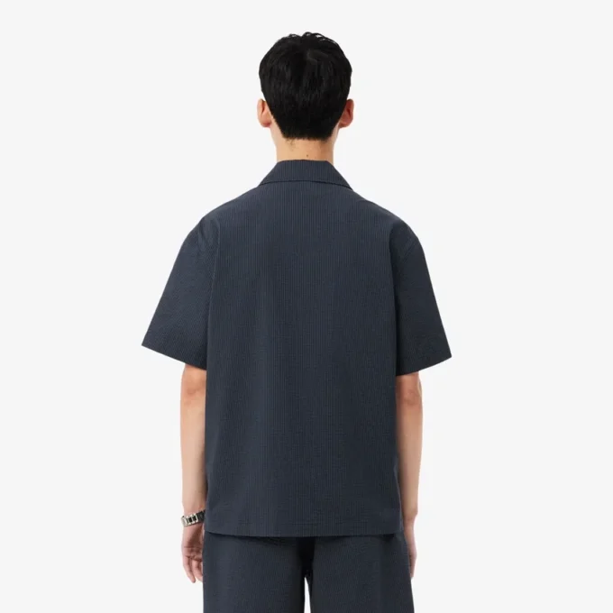 Koszula z tkaniny seersucker o luźnym kroju Koszula z tkaniny seersucker o luźnym kroju