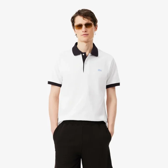 Koszulka Polo Classic Fit z kontrastowym ściągaczem Koszulka Polo Classic Fit z kontrastowym ściągaczem