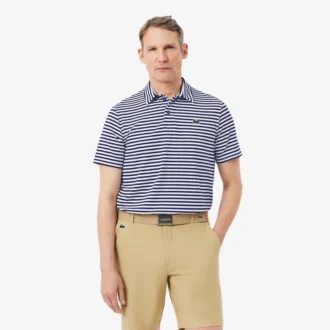 Koszulka polo golfowa Ultra Dry w paski o regularnym kroju