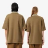 Koszulka Polo oversize z satyny z naszywką z wybiegu Koszulka Polo oversize z satyny z naszywką z wybiegu