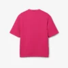 Koszulka Polo oversize z satyny z naszywką z wybiegu Koszulka Polo oversize z satyny z naszywką z wybiegu