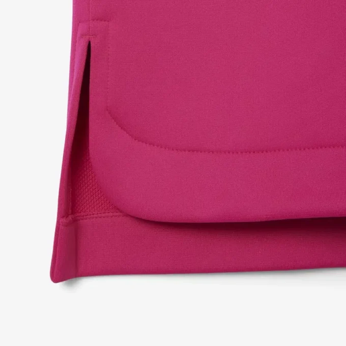 Koszulka Polo oversize z satyny z naszywką z wybiegu Koszulka Polo oversize z satyny z naszywką z wybiegu