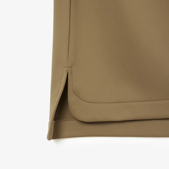 Koszulka Polo oversize z satyny z naszywką z wybiegu Koszulka Polo oversize z satyny z naszywką z wybiegu