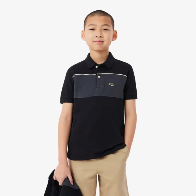 Koszulka Polo Petit Piqua w stylu colorblock