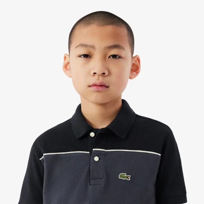 Koszulka Polo Petit Piqua w stylu colorblock
