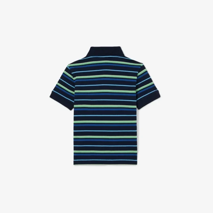 Koszulka Polo Petit Piqua z kontrastowymi paskami Koszulka Polo Petit Piqua z kontrastowymi paskami