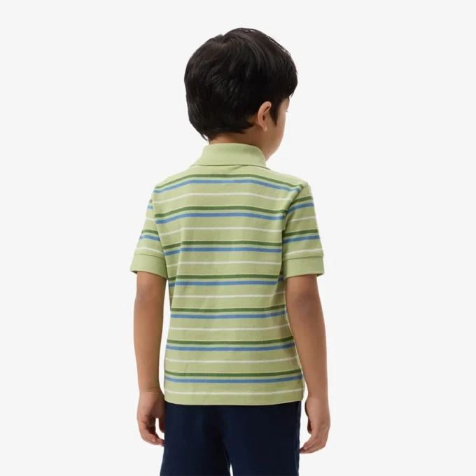 Koszulka Polo Petit Piqua z kontrastowymi paskami Koszulka Polo Petit Piqua z kontrastowymi paskami