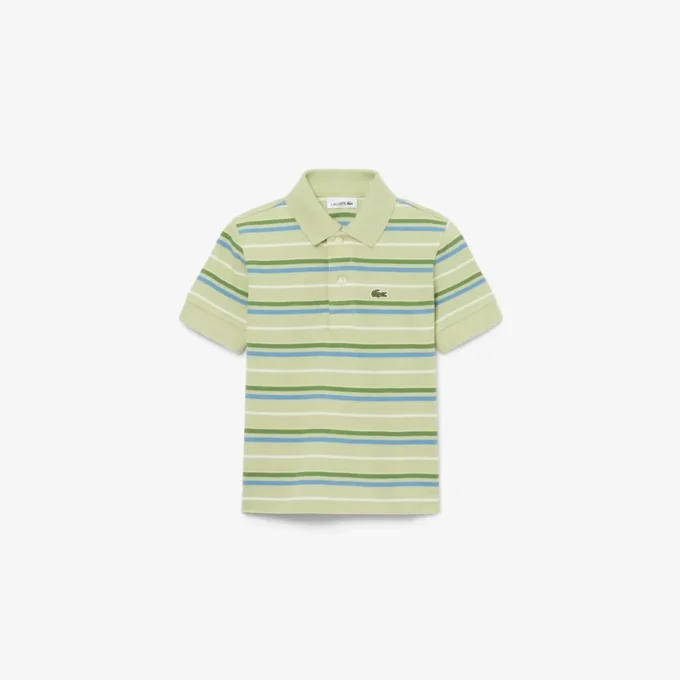 Koszulka Polo Petit Piqua z kontrastowymi paskami Koszulka Polo Petit Piqua z kontrastowymi paskami