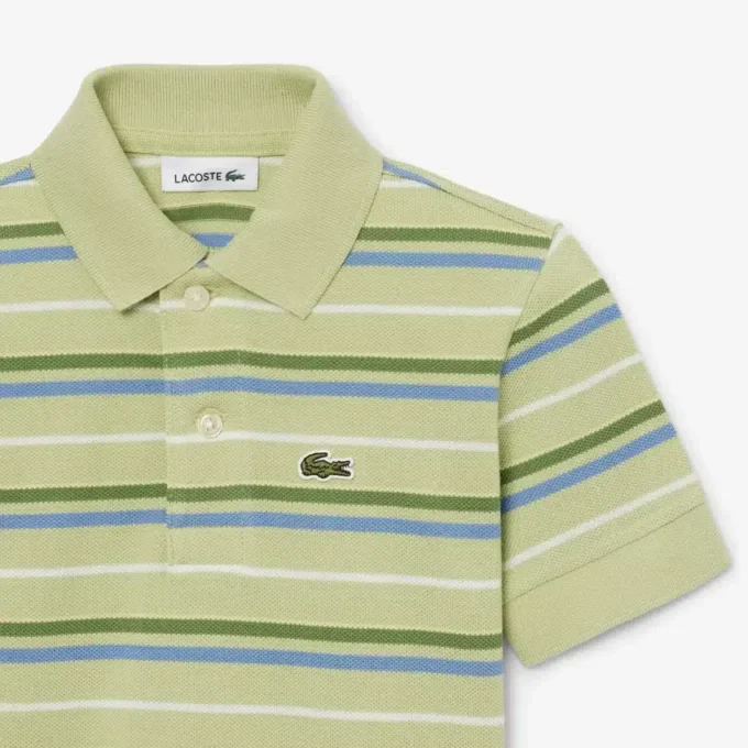 Koszulka Polo Petit Piqua z kontrastowymi paskami Koszulka Polo Petit Piqua z kontrastowymi paskami