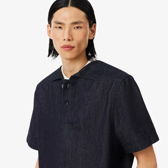 Koszulka Polo z dżinsu o luźnym kroju z kolekcji Runway Koszulka Polo z dżinsu o luźnym kroju z kolekcji Runway