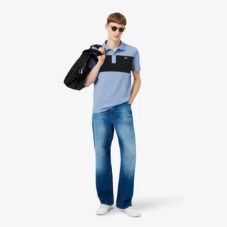 Koszulka Polo z dzianiny piqué w stylu regular fit z wstawkami w różnych kolorach