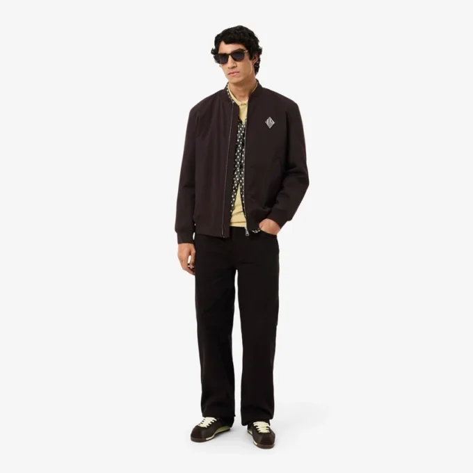 Kurtka bomberka z naszywką w stylu retro, wodoodporna Kurtka bomberka z naszywką w stylu retro, wodoodporna