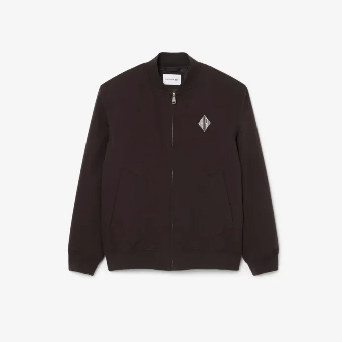 Kurtka bomberka z naszywką w stylu retro, wodoodporna Kurtka bomberka z naszywką w stylu retro, wodoodporna