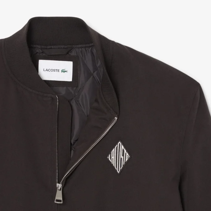 Kurtka bomberka z naszywką w stylu retro, wodoodporna Kurtka bomberka z naszywką w stylu retro, wodoodporna