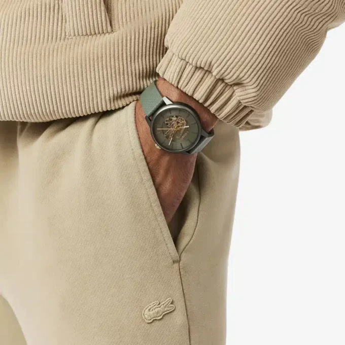 Lacoste.12.12 Automatyczny zegarek skórzany