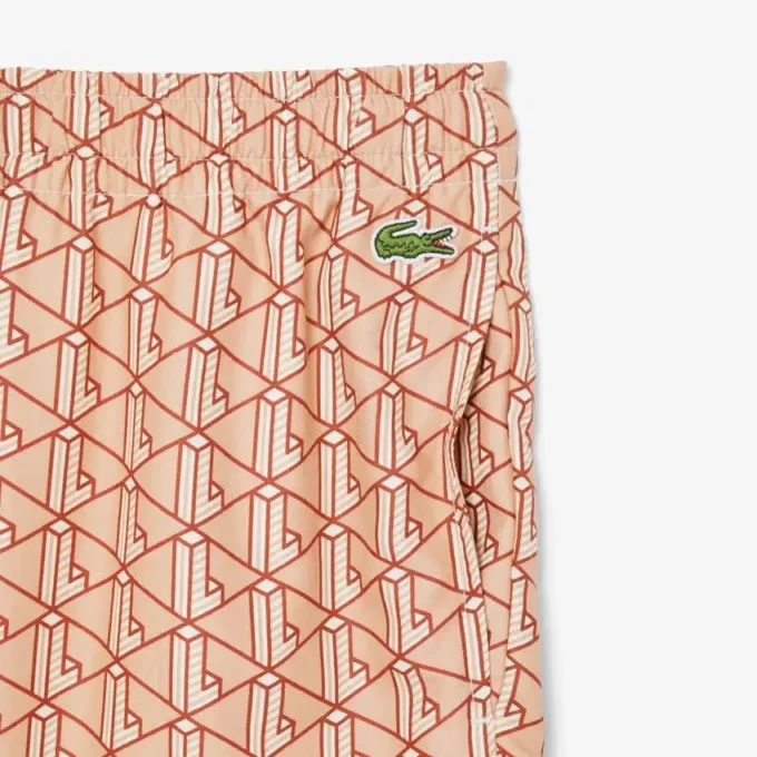 Lekkie szorty męskie z nadrukiem monogramu Lekkie szorty męskie z nadrukiem monogramu