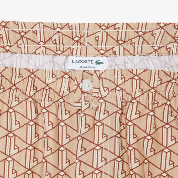 Lekkie szorty męskie z nadrukiem monogramu Lekkie szorty męskie z nadrukiem monogramu