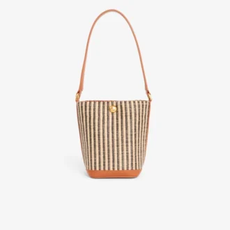 Mała letnia torba typu bucket z rafii