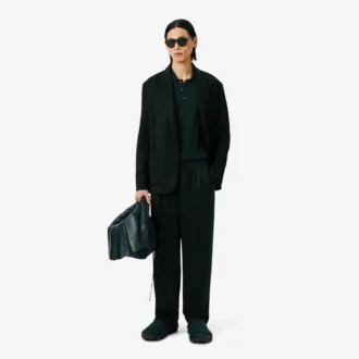 Marynarka z satynowym dekoltem szalowym z kolekcji Runway