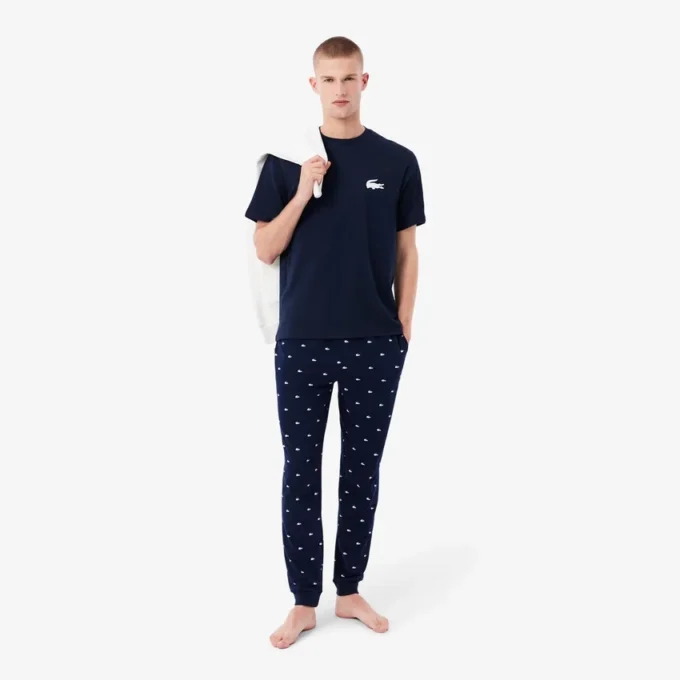 Męska bawełniana podkoszulka z nadrukiem krokodyla