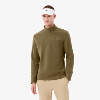 Męska bluza golfowa z polaru z zamkiem do połowy długości
